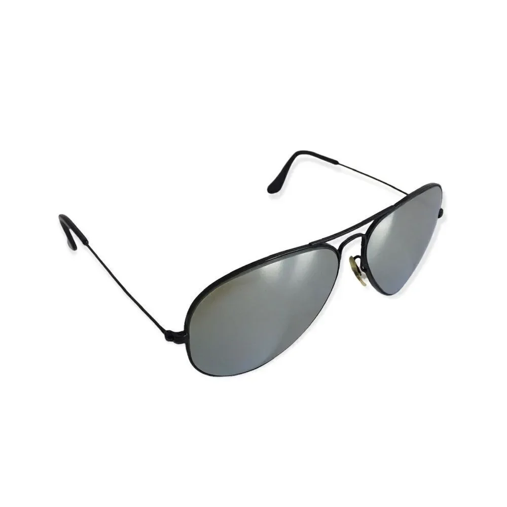 🔃Ray Ban Aviator Polarized Metal Frame Vintage Black Sunglasses